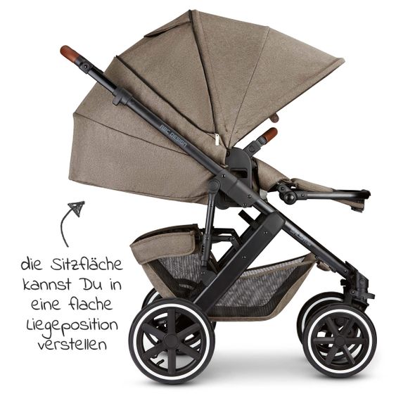 ABC Design Kombi-Kinderwagen Salsa 4 Air - inkl. Babywanne & Sportsitz - Fashion Edition - Nature