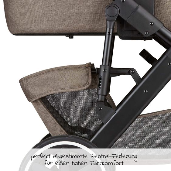 ABC Design Kombi-Kinderwagen Salsa 4 Air - inkl. Babywanne & Sportsitz - Fashion Edition - Nature
