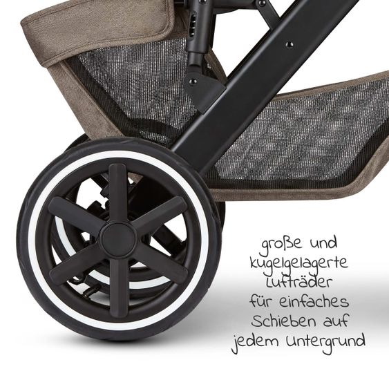 ABC Design Kombi-Kinderwagen Salsa 4 Air - inkl. Babywanne & Sportsitz - Fashion Edition - Nature