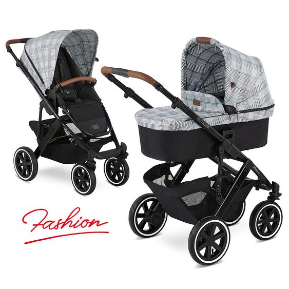 ABC Design Kombi-Kinderwagen Salsa 4 Air - inkl. Babywanne & Sportsitz - Fashion Edition - Smaragd