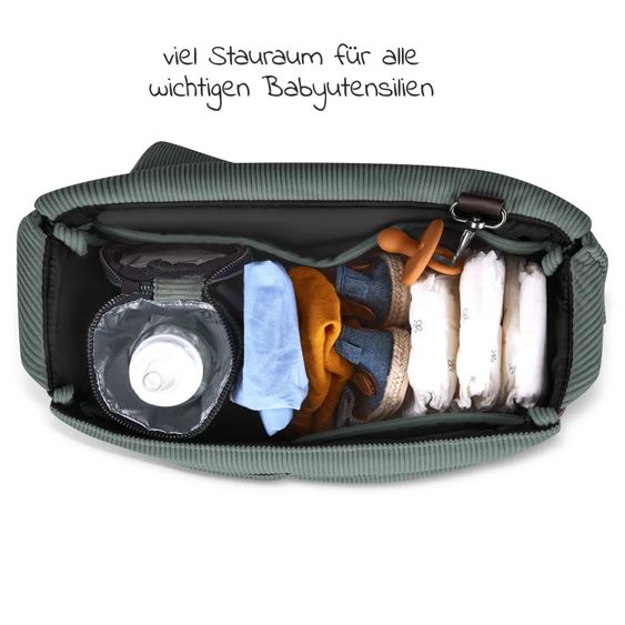 ABC Design Kombi-Kinderwagen Salsa 4 Air - inkl. Babywanne & Sportsitz mit Wickeltasche & XXL Zubehörpaket - Aloe