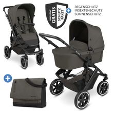 Kombi-Kinderwagen Salsa 4 Air - inkl. Babywanne & Sportsitz mit Wickeltasche & XXL Zubehörpaket - Cloud