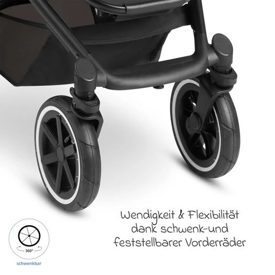 ABC Design Kombi-Kinderwagen Salsa 4 Air - inkl. Babywanne & Sportsitz mit Wickeltasche & XXL Zubehörpaket - Cloud