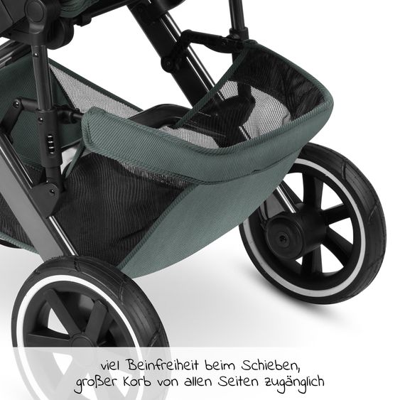 ABC Design Passeggino Salsa 4 Air - incluso navicella e seggiolino sportivo con pacchetto accessori XXL - Aloe