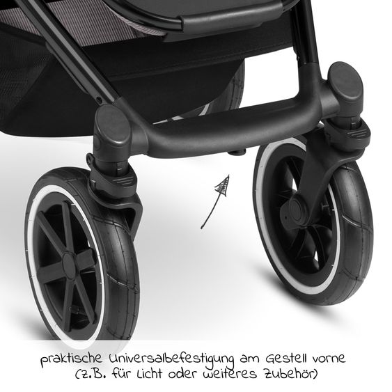 ABC Design Kombi-Kinderwagen Salsa 4 Air - inkl. Babywanne & Sportsitz mit XXL Zubehörpaket - Biscuit