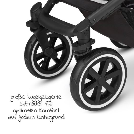 ABC Design Kombi-Kinderwagen Salsa 4 Air - inkl. Babywanne & Sportsitz mit XXL Zubehörpaket - Classic Edition - Ink