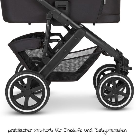 ABC Design Kombi-Kinderwagen Salsa 4 Air - inkl. Babywanne & Sportsitz mit XXL Zubehörpaket - Classic Edition - Ink