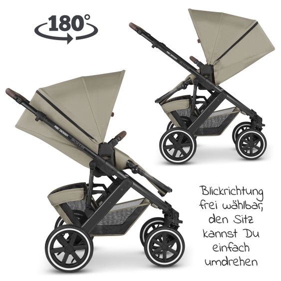 ABC Design Passeggino Salsa 4 Air Combi - incluso navicella e seggiolino sportivo con pacchetto accessori XXL - Classic Edition - Reed