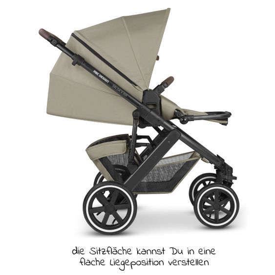 ABC Design Kombi-Kinderwagen Salsa 4 Air - inkl. Babywanne & Sportsitz mit XXL Zubehörpaket - Classic Edition - Reed