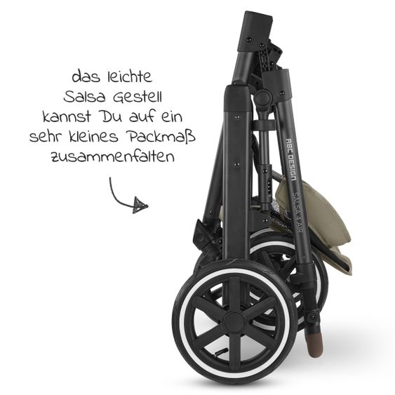 ABC Design Kombi-Kinderwagen Salsa 4 Air - inkl. Babywanne & Sportsitz mit XXL Zubehörpaket - Classic Edition - Reed