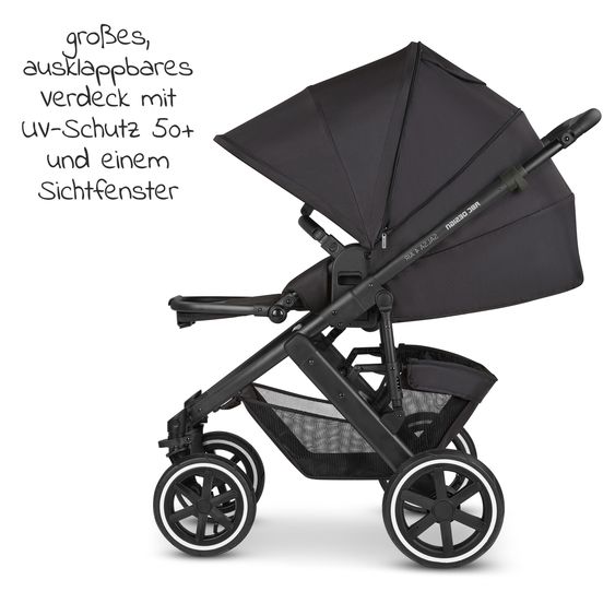 ABC Design Kombi-Kinderwagen Salsa 4 Air - inkl. Babywanne & Sportsitz mit XXL Zubehörpaket - Ink