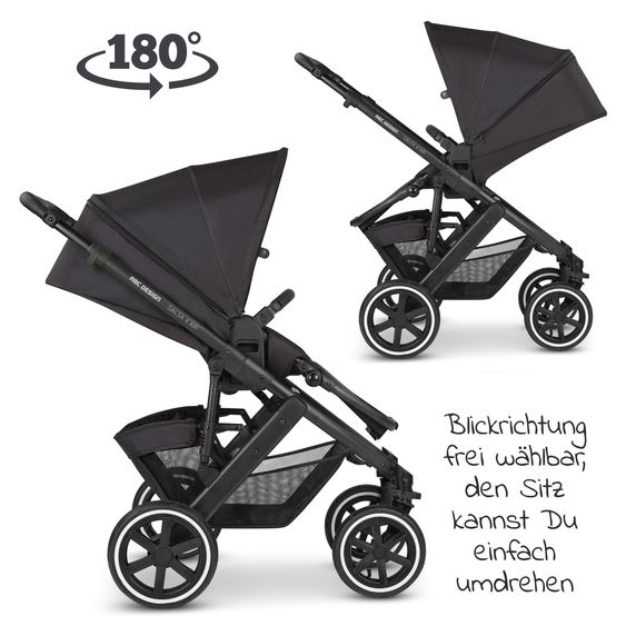 ABC Design Kombi-Kinderwagen Salsa 4 Air - inkl. Babywanne & Sportsitz mit XXL Zubehörpaket - Ink