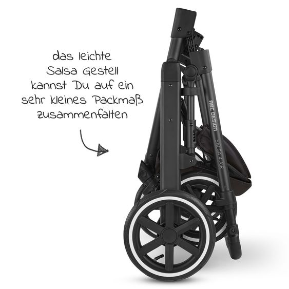 ABC Design Kombi-Kinderwagen Salsa 4 Air - inkl. Babywanne & Sportsitz mit XXL Zubehörpaket - Ink