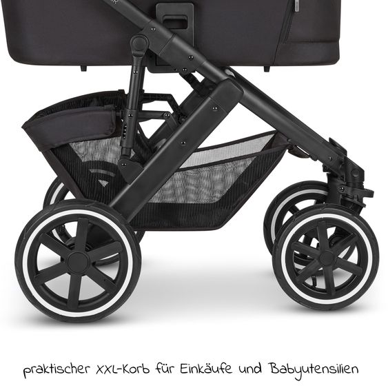 ABC Design Kombi-Kinderwagen Salsa 4 Air - inkl. Babywanne & Sportsitz mit XXL Zubehörpaket - Ink