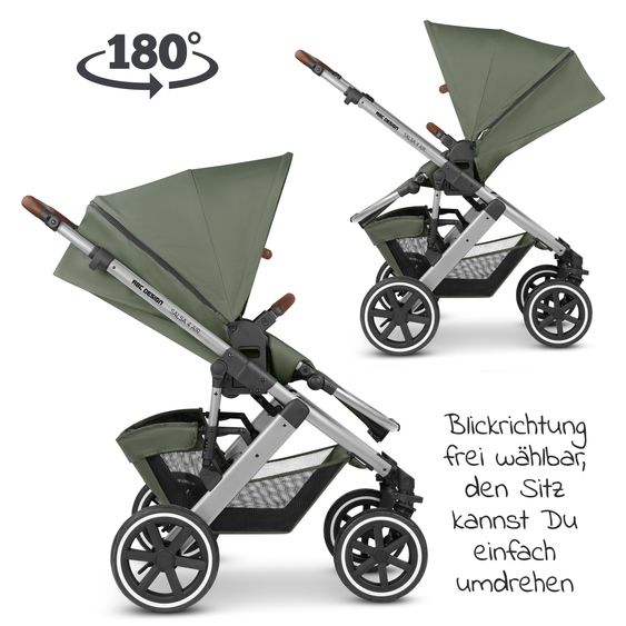 ABC Design Passeggino Salsa 4 Air - incluso navicella e seggiolino sportivo con pacchetto accessori XXL - Olive