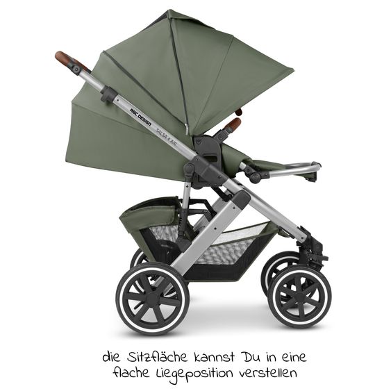 ABC Design Passeggino Salsa 4 Air - incluso navicella e seggiolino sportivo con pacchetto accessori XXL - Olive