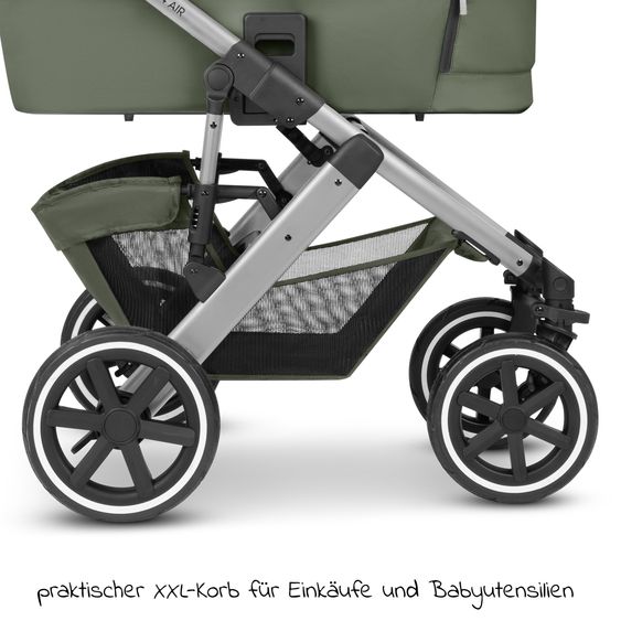 ABC Design Passeggino Salsa 4 Air - incluso navicella e seggiolino sportivo con pacchetto accessori XXL - Olive