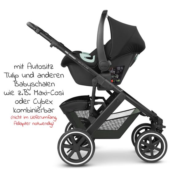 ABC Design Passeggino Salsa 4 Air - incluso navicella e seggiolino sportivo con pacchetto accessori XXL - Pino