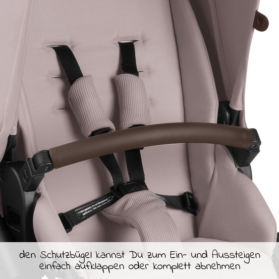 ABC Design Kombi-Kinderwagen Salsa 4 Air - inkl. Babywanne & Sportsitz mit XXL Zubehörpaket - Pure Edition - Berry