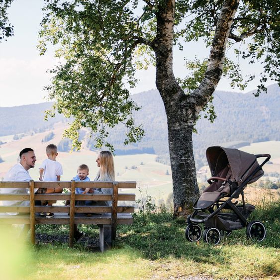 ABC Design Kombi-Kinderwagen Salsa 4 Air - inkl. Babywanne & Sportsitz mit XXL Zubehörpaket - Pure Edition - Nature
