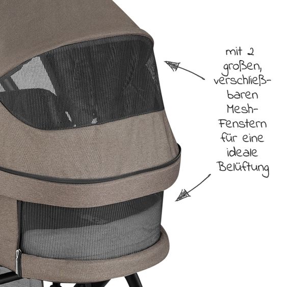 ABC Design Kombi-Kinderwagen Salsa 4 Air - inkl. Babywanne & Sportsitz mit XXL Zubehörpaket - Pure Edition - Nature