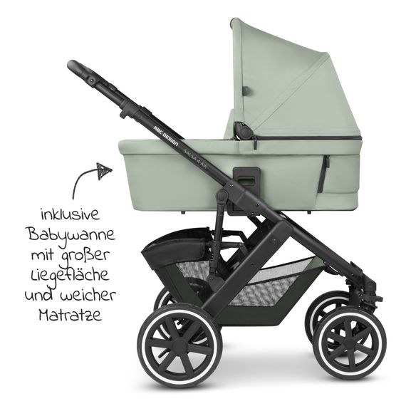 ABC Design Kombi-Kinderwagen Salsa 4 Air - inkl. Babywanne & Sportsitz - Pine