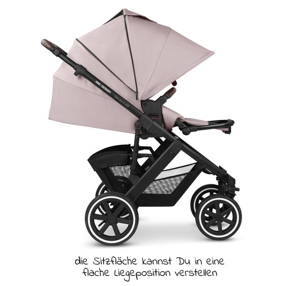 ABC Design Kombi-Kinderwagen Salsa 4 Air - inkl. Babywanne & Sportsitz - Pure Edition - Berry