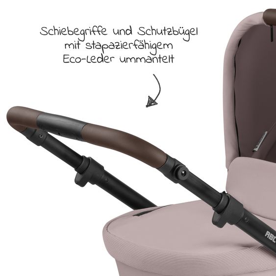 ABC Design Kombi-Kinderwagen Salsa 4 Air - inkl. Babywanne & Sportsitz - Pure Edition - Berry