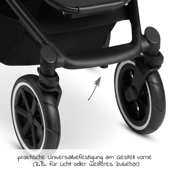 ABC Design Kombi-Kinderwagen Salsa 4 Air - inkl. Babywanne & Sportsitz - Pure Edition - Berry