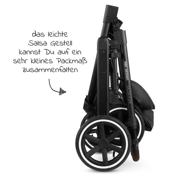 ABC Design Kombi-Kinderwagen Salsa 4 Air - inkl. Babywanne & Sportsitz - Pure Edition - Berry