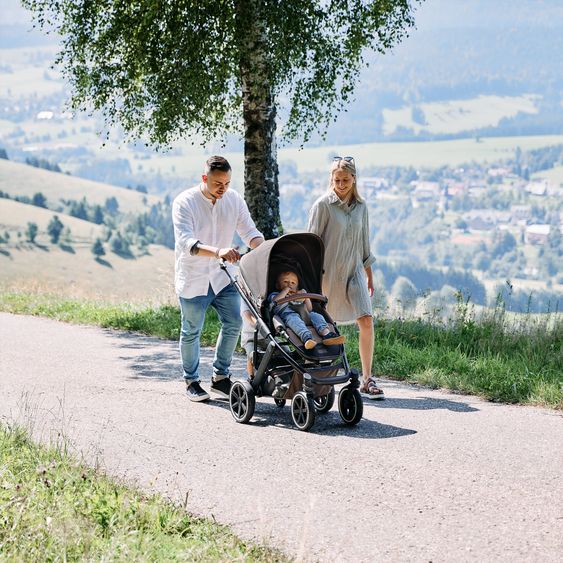 ABC Design Kombi-Kinderwagen Salsa 4 Air - inkl. Babywanne & Sportsitz - Pure Edition - Nature