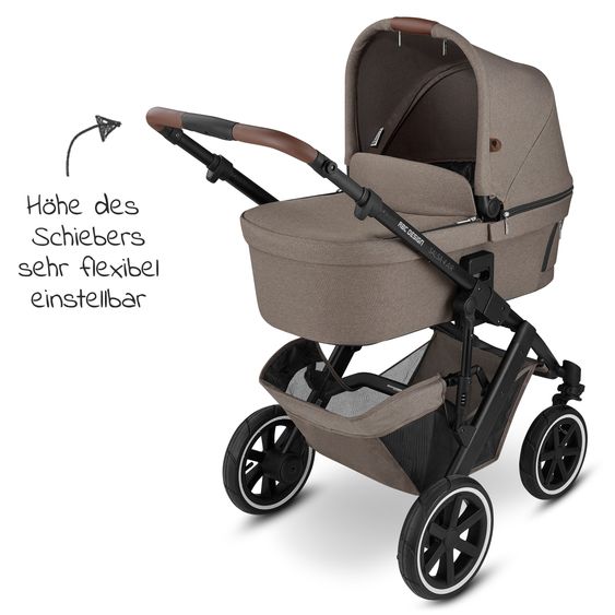 ABC Design Kombi-Kinderwagen Salsa 4 Air - inkl. Babywanne & Sportsitz - Pure Edition - Nature