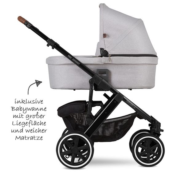 ABC Design Kombi-Kinderwagen Salsa 4 Air - inkl. Babywanne & Sportsitz und XXL ABC-Design Zubehörpaket - Fashion Edition - Deer