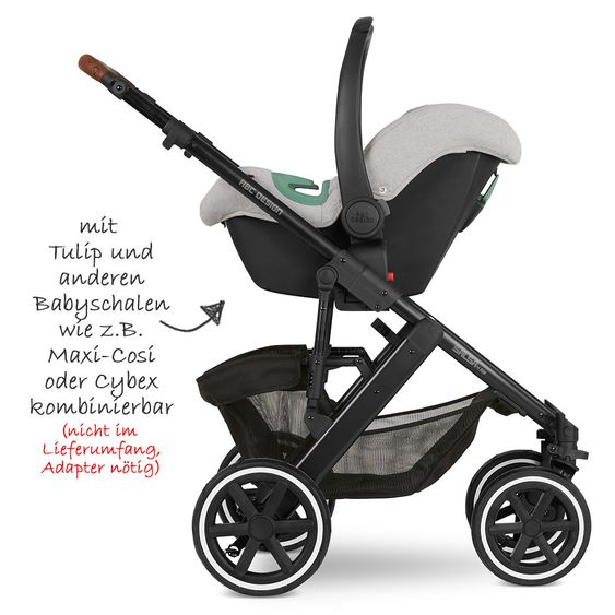 ABC Design Kombi-Kinderwagen Salsa 4 Air - inkl. Babywanne & Sportsitz und XXL ABC-Design Zubehörpaket - Fashion Edition - Deer