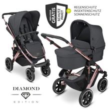 Kombi-Kinderwagen Salsa 4 Air - inkl. Babywanne, Sportsitz und XXL Zubehör-Paket - Diamond Edition - Bubble