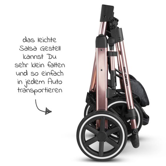 ABC Design Kombi-Kinderwagen Salsa 4 Air - inkl. Babywanne, Sportsitz und XXL Zubehör-Paket - Diamond Edition - Bubble