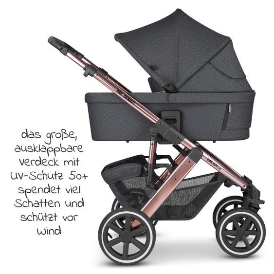 ABC Design Kombi-Kinderwagen Salsa 4 Air - inkl. Babywanne, Sportsitz und XXL Zubehör-Paket - Diamond Edition - Bubble