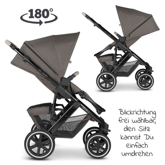 ABC Design Passeggino combinato Salsa 4 Air - incluso navicella, seggiolino sportivo e pacchetto accessori XXL - Diamond Edition - Herb