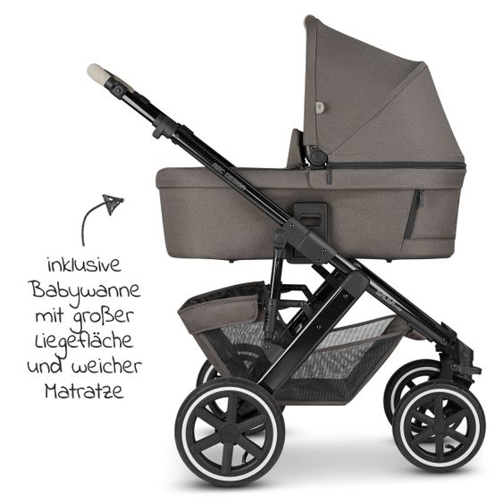 ABC Design Passeggino combinato Salsa 4 Air - incluso navicella, seggiolino sportivo e pacchetto accessori XXL - Diamond Edition - Herb