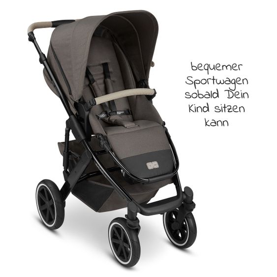 ABC Design Passeggino combinato Salsa 4 Air - incluso navicella, seggiolino sportivo e pacchetto accessori XXL - Diamond Edition - Herb