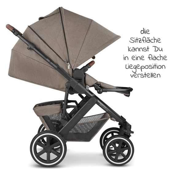 ABC Design Combi stroller Salsa 4 Air - incl. carrycot, sport seat and XXL accessories package - Fashion Edition - Nature