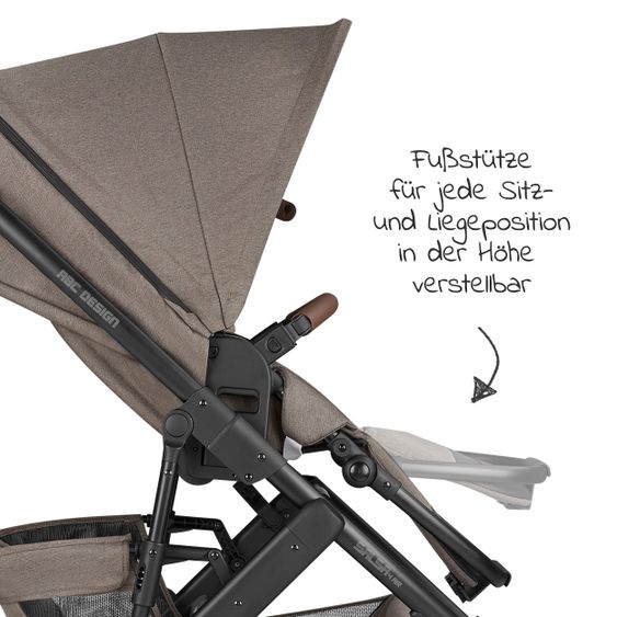 ABC Design Combi stroller Salsa 4 Air - incl. carrycot, sport seat and XXL accessories package - Fashion Edition - Nature