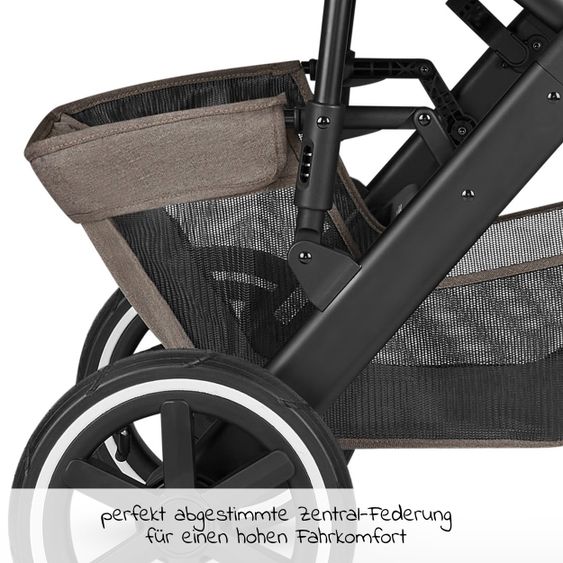 ABC Design Combi stroller Salsa 4 Air - incl. carrycot, sport seat and XXL accessories package - Fashion Edition - Nature