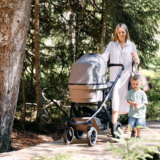 ABC Design Combi stroller Salsa 4 Air - incl. carrycot, sport seat and XXL accessories package - Fashion Edition - Nature
