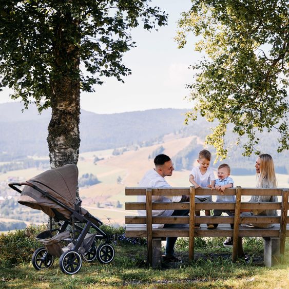 ABC Design Combi stroller Salsa 4 Air - incl. carrycot, sport seat and XXL accessories package - Fashion Edition - Nature