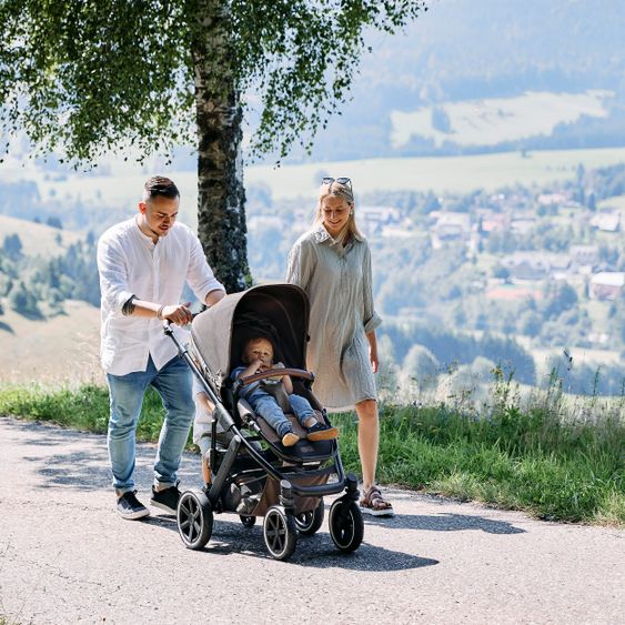 ABC Design Combi stroller Salsa 4 Air - incl. carrycot, sport seat and XXL accessories package - Fashion Edition - Nature