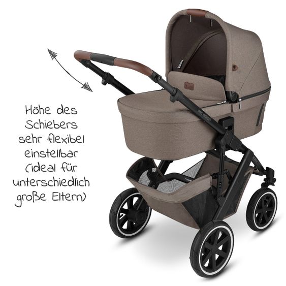 ABC Design Combi stroller Salsa 4 Air - incl. carrycot, sport seat and XXL accessories package - Fashion Edition - Nature