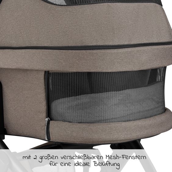 ABC Design Combi stroller Salsa 4 Air - incl. carrycot, sport seat and XXL accessories package - Fashion Edition - Nature