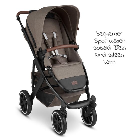 ABC Design Combi stroller Salsa 4 Air - incl. carrycot, sport seat and XXL accessories package - Fashion Edition - Nature
