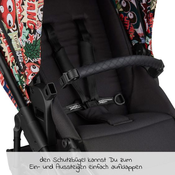 ABC Design Kombi-Kinderwagen Salsa 4 Air - inkl. Babywanne, Sportsitz und XXL Zubehörset - Fashion Edition - Comic
